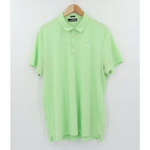 J. Lindenberg Men's Peat Regular Fit Polo Golf Short Sleeve Shirt Lime Green 2XL